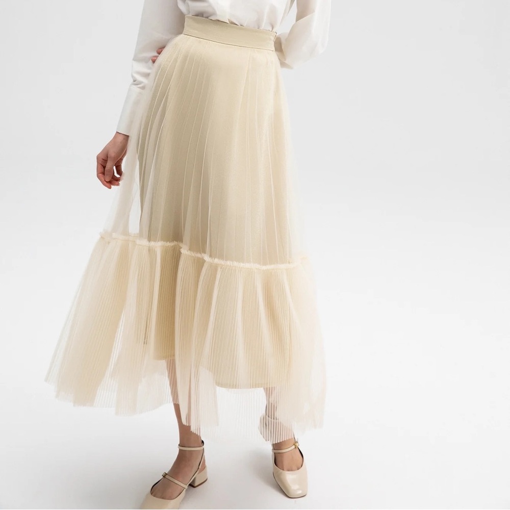 Gold sparkle tulle skirt
